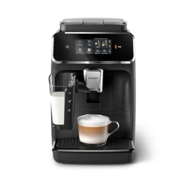 Imagem de PHILIPS 2300 Series Máquina espresso totalmente automática: 4 bebidas, ecrã táctil a cores modernas, sistema de leite LatteGo, SilentBrew, moinho 100% cerâmica, preto mate (EP2330/10)