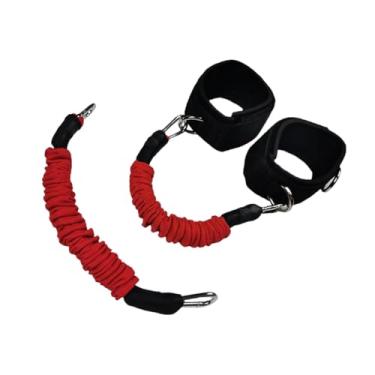 Imagem de harayaa Faixas Elásticas de Resistência para Pernas e Tornozelos, Cordas de Resistência para Treinamento de Velocidade e Agilidade, Ferramenta para Exercícios, Vermelho