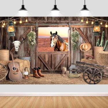 Imagem de Pano de fundo de caubói ocidental rústico oeste casa de madeira fazenda celeiro casa fotografia fundo para tema de caubói selvagem festa de aniversário chá de bebê família sessão de fotos banner