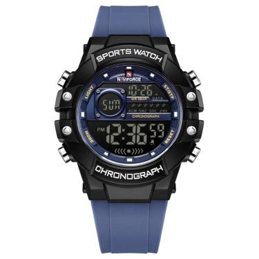 Imagem de Relógio Multifuncional Masculino Digital Design Esportivo A Prova D´agua 3atm Azul