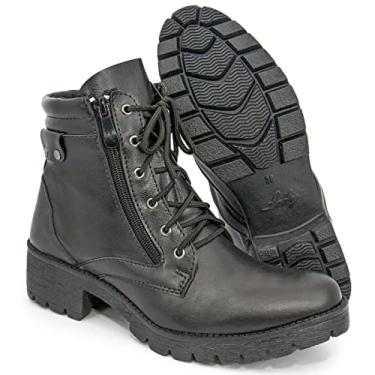 Imagem de Bota Coturno Feminino forrado BBr2 117150040 preto Cor:Preto;Tamanho:40;Genero:Feminino