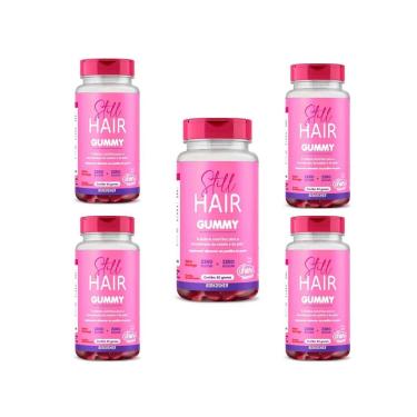 Imagem de Kit 5 Gummy Hair Still Morango 5x30 Gomas Unilife Morango-Unissex