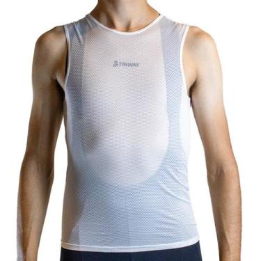 Imagem de Camisa Base Layer Segunda Pele Triway Sports Branca Unissex, G, Branco