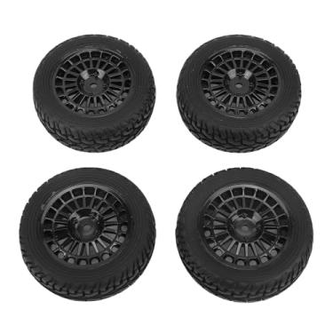 Imagem de KUIDAMOS Pneus de Carro de Passeio Em Estrada 1/10, Borracha Elegante e Resistente Ao Desgaste, Conversão 1/16, Pneus de Rally 3x1, pol. para Carros Modelo, 4 Peças, Padrão Simétrico Ventilado Com