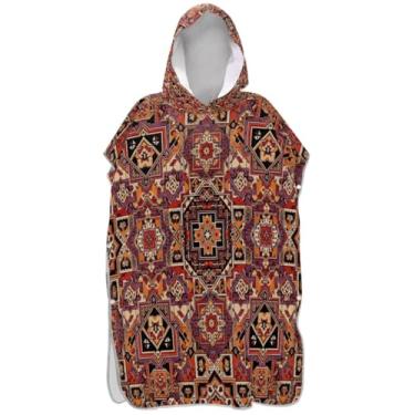 Imagem de Joisal Roupão de mudança de poncho de surfe para adultos toalhas de banho com capuz de secagem rápida mandala vintage homens mulheres poncho com capuz
