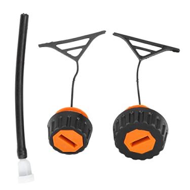 Imagem de GLOGLOW Kit de Substituição de Bico de Lata de Gás, Construção de Plástico Premium, Conjunto Completo Com Tampa de Gás, Tampa de óleo e Tubo para Modelos de Motosserra 020-038, Fácil Instalação e