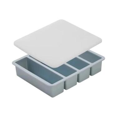 Imagem de Forma De Gelo De Silicone Extra Grande Com 4 Compartimentos Para Armaz