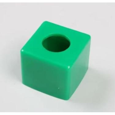 Imagem de Suporte de giz de bilhar portátil com acabamento verde para proteção de giz e uso conveniente na mesa