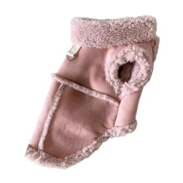 Imagem de Baoblaze Colete de inverno para cachorro, jaqueta de neve para cachorro com anéis D para cachorro pequeno Medum, casaco quente de inverno, jaqueta para animais, Rosa, L