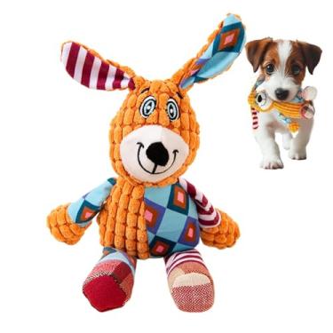 Imagem de Brinquedos para Cães que Rangem,Brinquedo Interativo em Forma de Pelúcia Animal - Brinquedo de Mastigar para Cães com Amassado | Uso em Exterior, Quintal, Parque, Acampamento e Interior