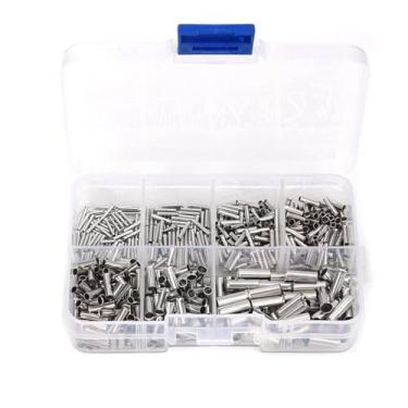 Imagem de Kit de conector de cabo elétrico de terminais de crimpagem 0,5-6 mm 2 de tubo de cobre de 600 peças