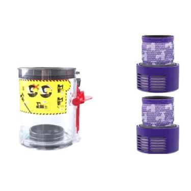 Imagem de Hujscufdjy Peças de reposição para motor de aspirador de pó robô, alça, caixa, filtro, copo, compatível com Dyson V10 SV12(A)