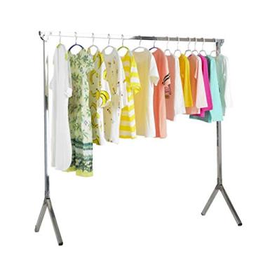 Imagem de Cabide vertical para cabide para cabide para varandas domésticas, pequenos suportes para roupas, quartos, monopolo, aço inoxidável, suporte de roupas para casa