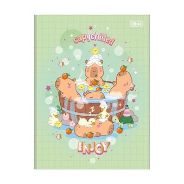 Imagem de Caderno Brochura Grande Capa Dura Capivara 48 Folhas Capybara Fofo Cap