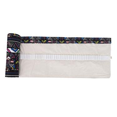 Imagem de SIWOTED Estilo Étnico Lona Roll Up Lápis Estojo Caneta Escolar Bolsa Bolsa de Armazenamento Material de Arte para Estudantes (72 peças)