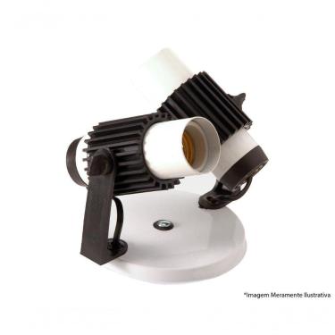 Imagem de Spot Alum Aletado 2 Canoplas Branco