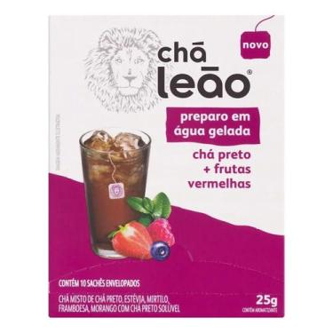 Imagem de Chá Preto Frutas Vermelhas Em Sachê Chá Leão 25g 10 Unid