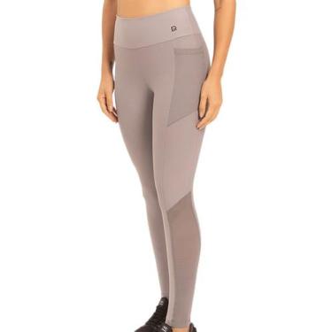Imagem de Calça Legging Delrio Sport V660422 Feminina Recorte e Bolsos Poliamida