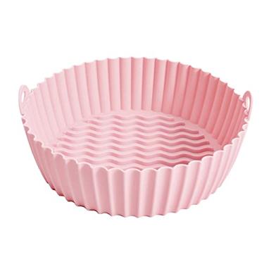 Imagem de Assadeira Air Fryer Reutilizável Antiaderente Air Fryer Panela de Silicone | Fritadeiras seguras e não tóxicas Acessórios para forno Bandeja redonda