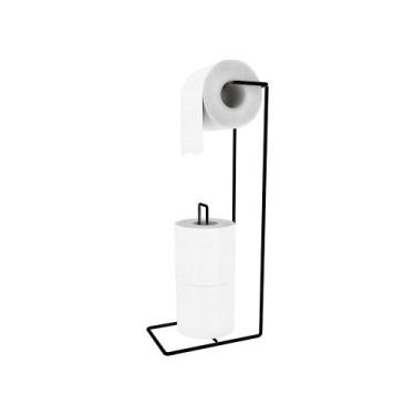 Imagem de Kit 2 Suporte Para Papel Higiênico Banheiro 3 Rolos 100% Aço - Ecommix