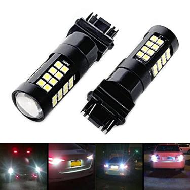 Imagem de SOCAL-LED 2x 3156 3157 Lâmpadas LED de Luz Reversa Strobe, 6000K Xenon Branco Super Brilhante Piscando Back up high mount 3rd freio Lights