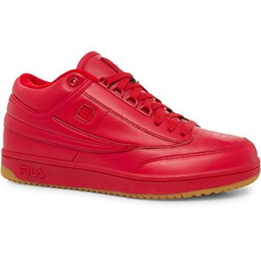 Imagem de Fila Men's T-1 Mid Athletic Sneakers, Red Leather, 11.5 M