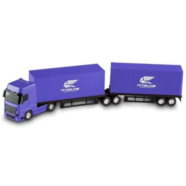 Caminhão Brinquedo Carreta Báu Iveco Hi Way Miniatura Usual - R$ 67