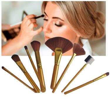 Imagem de Pincel Kit 8 Peças Maquiagem Profissional Make Up