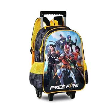 Imagem de Mochila de Carrinho Free Fire, Clio, Preto/Amarelo, M