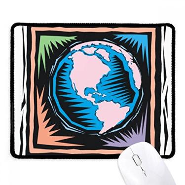 Imagem de Mouse pad Mysterious Blue Earth com gravação de elemento mexicano borda costurada tapete de borracha para jogos