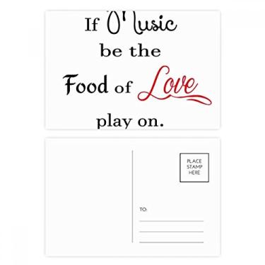 Imagem de Shakespeare Music be the Food of Love, conjunto de cartões postais de aniversário, cartão de agradecimento