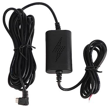 Imagem de Linha de monitoramento de estacionamento de carro ABS plástico Dash Cam Hardwire Kit 12V/24V a 5V 2.5A Ângulo Esquerdo Mini USB Linha Step-Down para Monitoramento de Estacionamento