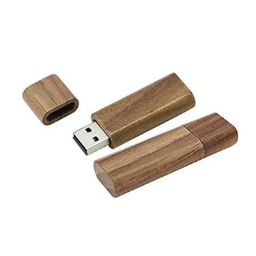 Imagem de Flash Drive USB de madeira de 16 GB, unidades USB cartão de memória, pen drive USB 2.0, pen drive de armazenamento de data, pendrive, armazenamento externo (nogueira)