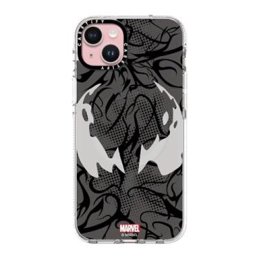 Imagem de CASETiFY Capa transparente para iPhone 15 Plus [Homem-Aranha Co-Lab/Não amarela/Proteção contra quedas de 2 metros/Compatível com Magsafe] - Máscara Venom - Transparente