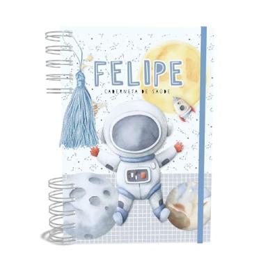 Imagem de Caderneta de Saúde Vacina A5 Personalizada Astronauta Menino