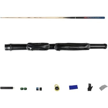 Imagem de CQBXRD Bastão de sinuca, taco de bilhar feito à mão, bastões de tacos para jogadores profissionais de bilhar, taco de sinuca de madeira para bar de bilhar (taco de sinuca + acessórios + barril de