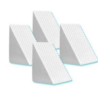 Imagem de Kit 4 Encosto Anatômico, Triangular, Branco, Leitura, Pós Operatório com Capa Com Zíper (4)