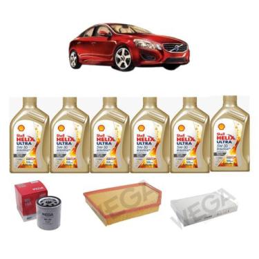 Imagem de Kit revisão troca de oleo volvo s60 2.0 t5 2011 em diante - SHELL