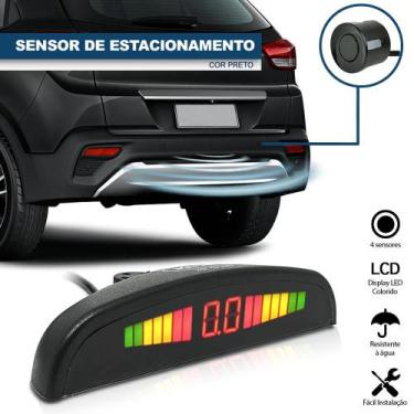 Imagem de Sensor Ré Automotivo Carro Estacionamento Display Sonoro Preto Toyota 