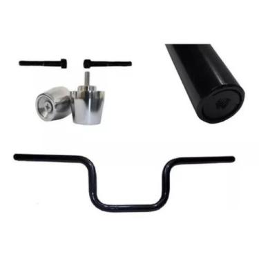 Imagem de Kit Guidão Pezinho Peso Moto Factor 125 Fazer 150 Preto Fosco Yamaha A