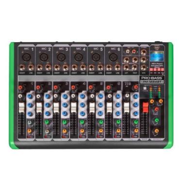 Imagem de Mesa de som 8 canais ultra slim com usb e bluetooth pm-1224bt 127v - P