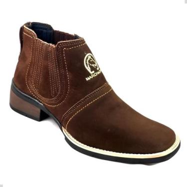 Imagem de Bota Country Texana Vaquejada Masculina Botina Bico Quadrado Cano Curt
