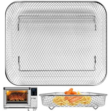 Imagem de Air Fryer Basket Replacement for Nuwave Bravo XL Air Fryer Toaster Convection Oven, 12 * 10'' Non-stick Mesh Air Fryer Stainless Steel Basket Wire Rack Accessories Parts, Dishwasher Safe