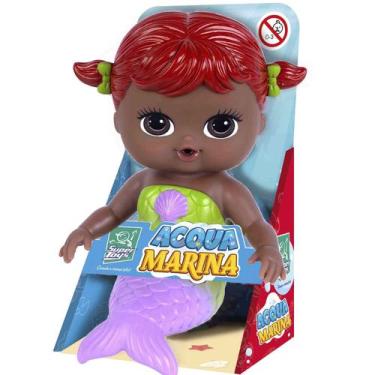 Imagem de Boneca Sereia Acqua Marina Negra Super Macia Brinquedo - Super Toys, S
