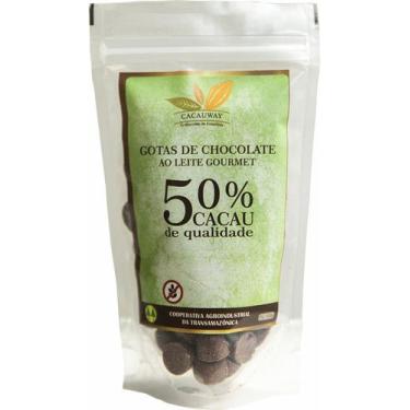 Imagem de Chocolate 50% cacau ao leite 120g (em gotas)- Cacauway 