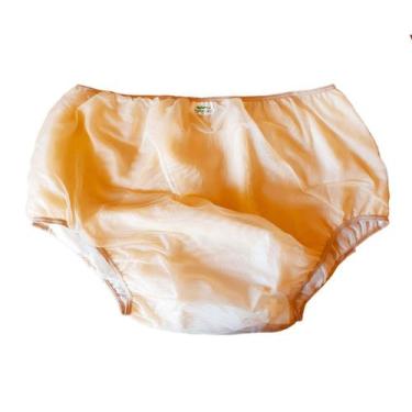 Imagem de Calça Plástica Geriátrica Bege sem Botão Lavável Senior Care, M