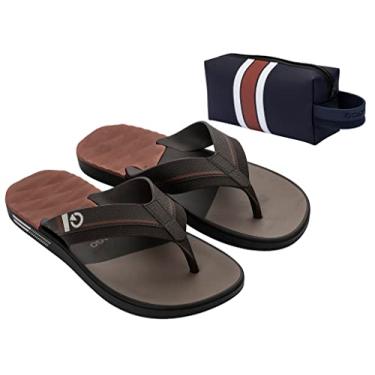 Imagem de Kit, Chinelo de dedo, Vancouver, Cartago, Marrom, 37/38