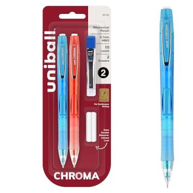 Imagem de Uni-ball Kit Iniciante de Lapiseira CHROMA, 0,7 mm, HB #2, Barris Sortidos, 2 Unidades