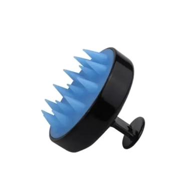 Imagem de Escova de xampu macia Cabeça de massagem Pente de massagem de plástico Escova de massagem limpa o couro cabeludo completamente Massagem do couro cabeludo Fácil banho Pente de silicone (03)