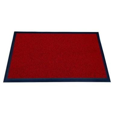 Imagem de Tapete Capacho Vinil 12mm com Borda 47x67Cm - MCores,  Vermelho Escuro
